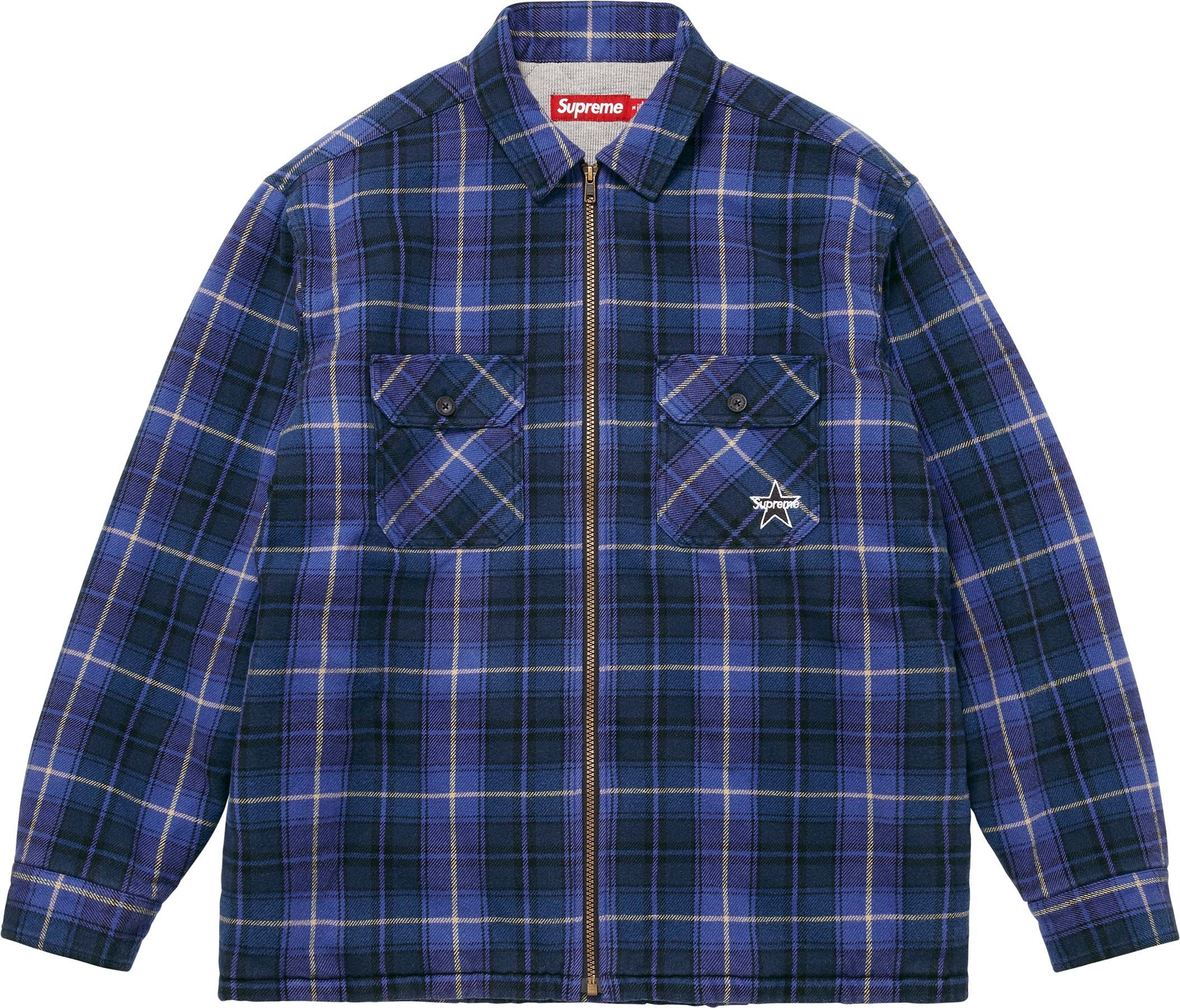 Thermal Lined Zip Up Flannel Shirt view 6